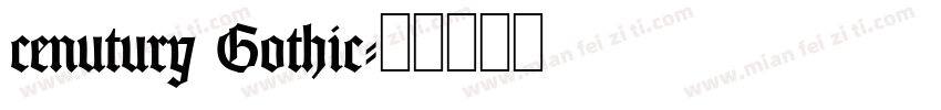 cenutury Gothic字体转换